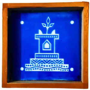 Tulasi Vrindavan Rangoli Stencil Wooden 5x5 Inches