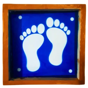 Laxmi Padma Rangoli Stencil Wooden 5x5 Inches