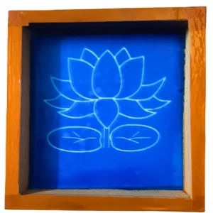 Lotus Flower Rangoli Stencil Wooden 5x5 Inches