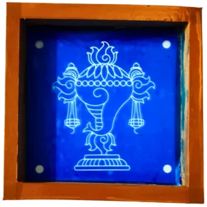 Shankha Kolam Rangoli Stencil Wooden 5x5 Inches