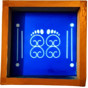 Laxmi Padma with Gopadma Rangoli Stencil Wooden 5x5 Inches