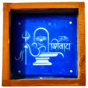 Shiv Linga Rangoli Stencil Wooden 5x5 Inches