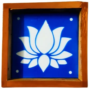 Lotus Rangoli Stencil Wooden 5x5 Inches