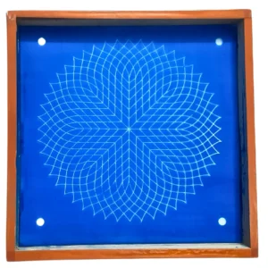Sahastradal Kamal Rangoli Stencil Wooden 10x10 Inches