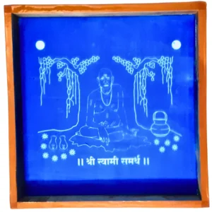 Shree Swami Samartha Rangoli Stencil Wooden 10x10 Inches