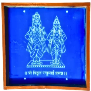 Vitthal Rukhmai wooden rangoli stencil 10x10 inches