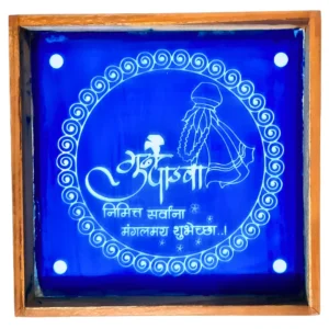 Gudi Padwa Rangoli Stencil Wooden 10x10 Inches