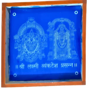 Shree Laxmi Venkateshwara Rangoli Stencil Wooden 10x10 Inches