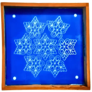 Kolam Rangoli Stencil Wooden 10x10 Inches
