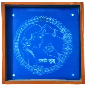 Haldi Kunku Rangoli Stencil Wooden 10x10 Inches