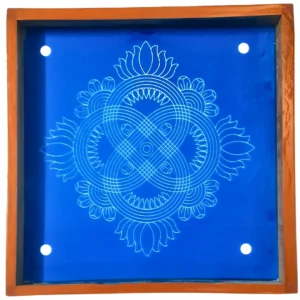 Kambi Kolam Design 8 Rangoli Stencil Wooden 10x10 Inches