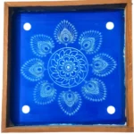Peacock feather rangoli stencil design for Diwali decoration