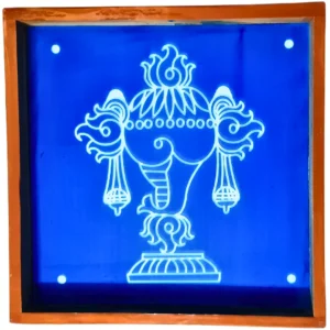 Shankha Rangoli Stencil Wooden 10x10 Inches