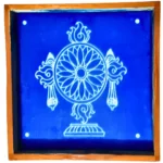 Wooden chakra rangoli stencil 10x10 inches for festive decor