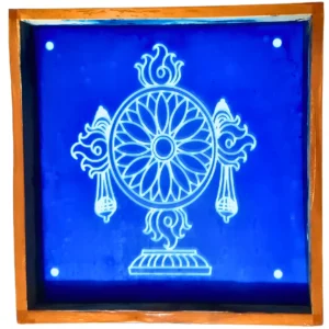 Wooden chakra rangoli stencil 10x10 inches for festive decor