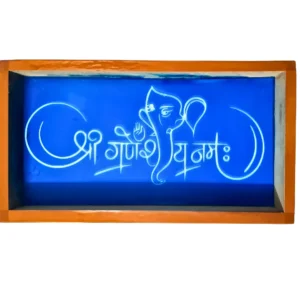 Shree Ganeshay Namah Rangoli Stencil Wooden 9x5 Inches