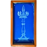 Samai or Diya rangoli stencil wooden 9x5 inches