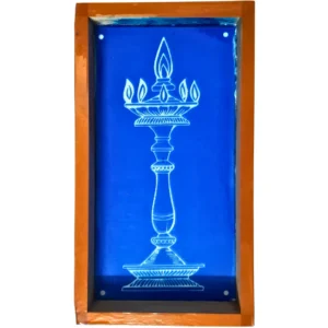 Samai or Diya rangoli stencil wooden 9x5 inches