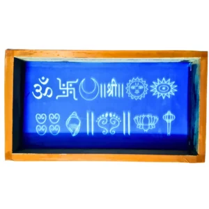 Shubha Chinha Rangoli Stencil Wooden 9x5 Inches
