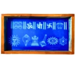 Shubh Chinha wooden rangoli stencil for Diwali and pooja decoration