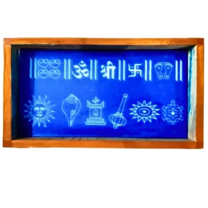 Shubh Chinha wooden rangoli stencil for Diwali and pooja decoration