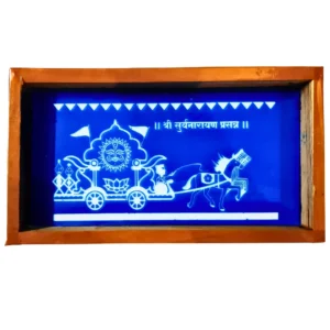 Shree Suryanarayan wooden rangoli stencil for Rathasaptami