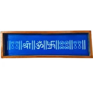Shubh Chinhas wooden rangoli stencil 17x5 inches
