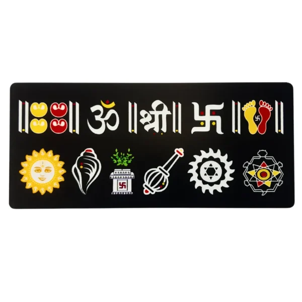 Shubha Chinhas acrylic readymade rangoli 9x4 inches for pooja and festive decor