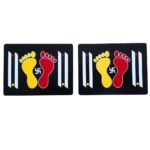 Laxmi Charan Paduka acrylic rangoli 4x3 inches for pooja and vastu.