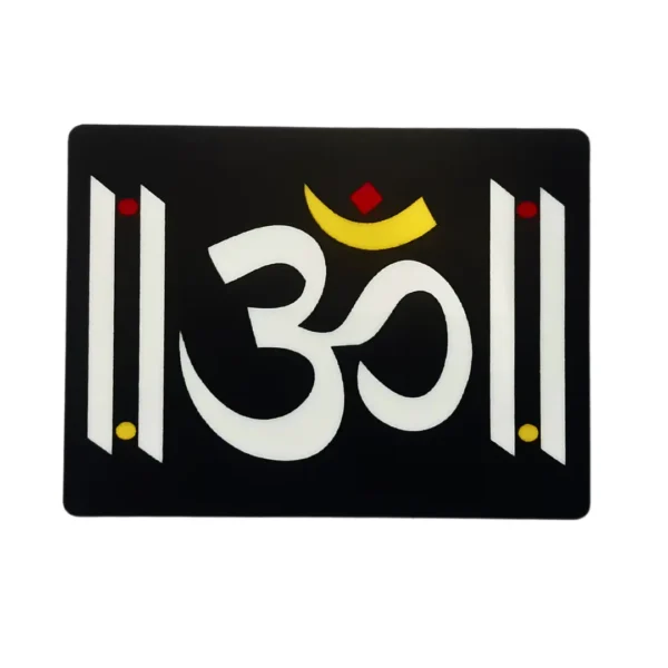 Om acrylic readymade rangoli 4x3 inches for pooja and vastu decoration