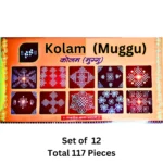 Kolam Muggu readymade rangoli set of 117 pieces