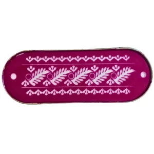 Metal rangoli border stencil for festive decor 12x5 inch