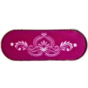 Metal rangoli border stencil in 12x5 inches for festive floor decoration