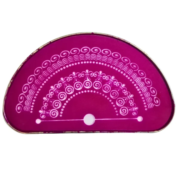Half-round metal rangoli stencil design 13 for festive border art