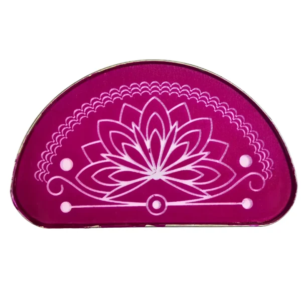 Half-round metal rangoli stencil design 14 for decorative borders