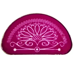 Half-round metal rangoli stencil design 15 for festival border designs