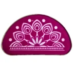 Half-round metal rangoli stencil design 16 for traditional festive borders