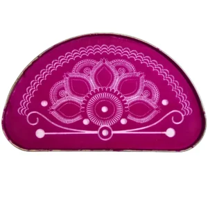 Half-round metal rangoli stencil design 19 for traditional border decoration