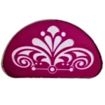 Half-round metal rangoli stencil design
