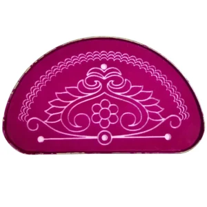 Rangoli Stencil Metal Half Round