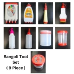 Rangoli tool set with 9 pieces for quick and mess-free rangoli making