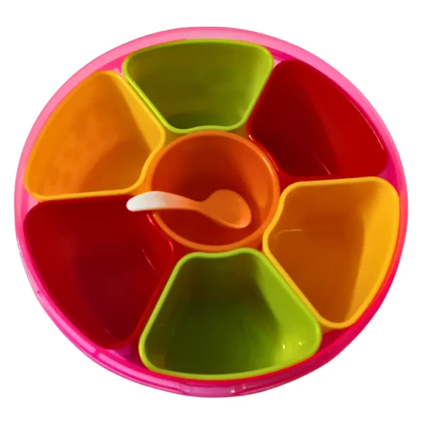 rangoli container with spoon