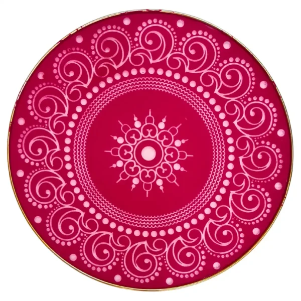 Decorative Round Metal Rangoli Stencil – 16 Inch