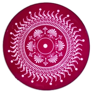 Round 20 inch metal rangoli stencil for decorative use
