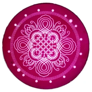 20 inch round rangoli stencil metal for festive decoration