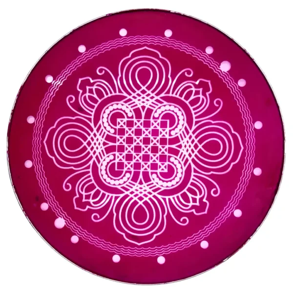 20 inch round rangoli stencil metal for festive decoration