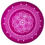 Large circular rangoli stencil for festivals in metal