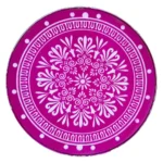 20 inch decorative round metal rangoli stencil for festivals