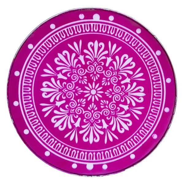 20 inch decorative round metal rangoli stencil for festivals